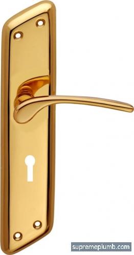 Saturn Lever Lock Polished Brass